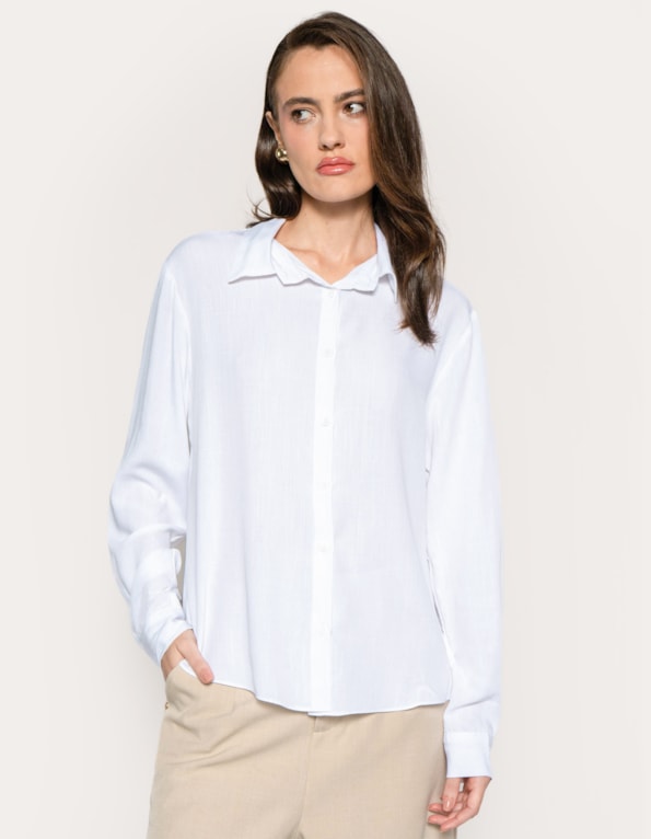 Camisa manga longa casual classic Branco