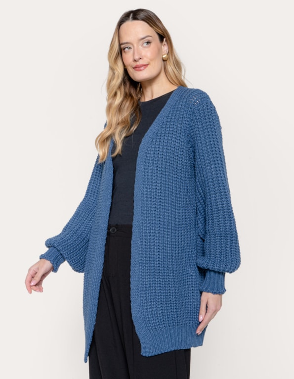 Cardigan tricot oversized Azul