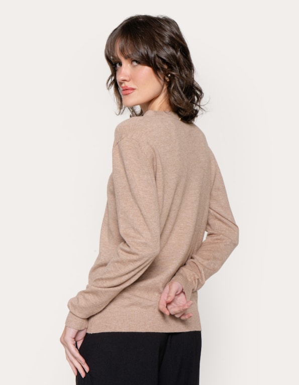 Cardigan tricot soft  Bege medio