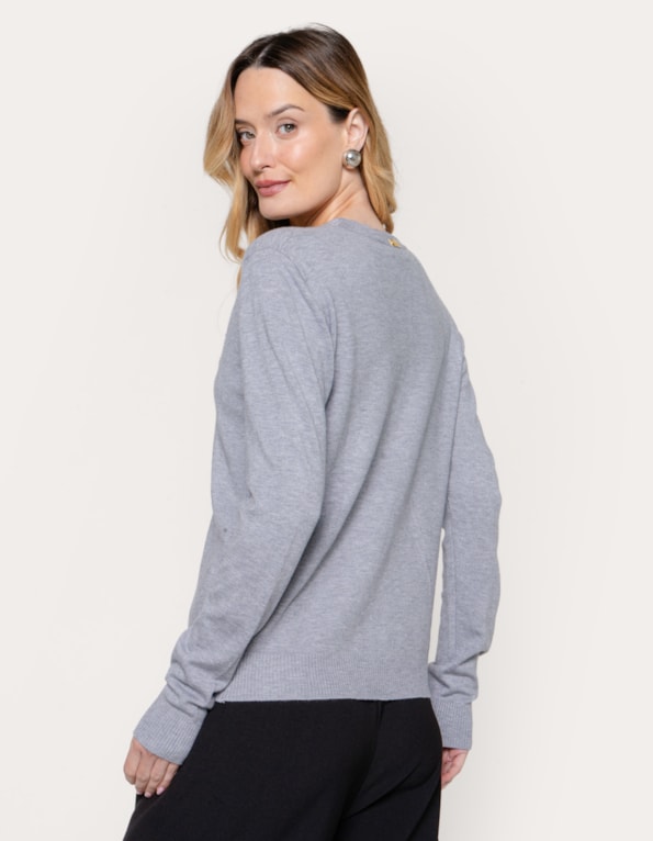 Cardigan tricot soft  Cinza