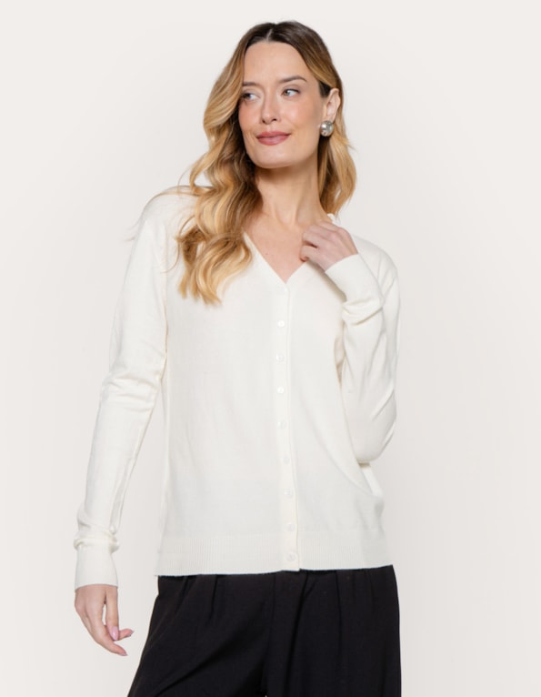 Cardigan tricot soft  Off white