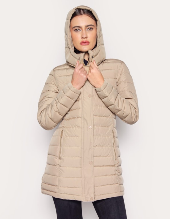 Casaco puffer Bege claro