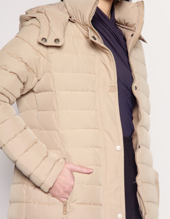 Casaco puffer Bege claro