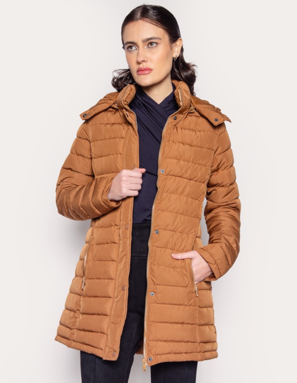Casaco puffer Marrom