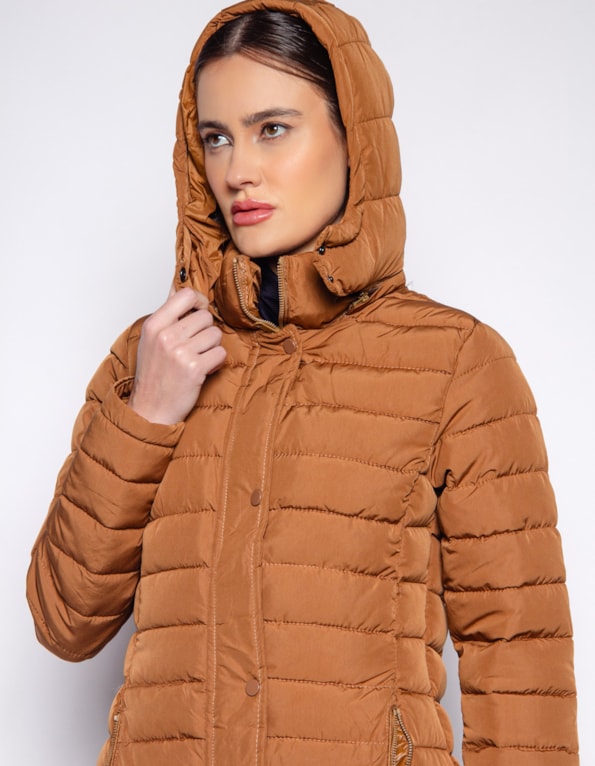 Casaco puffer Marrom