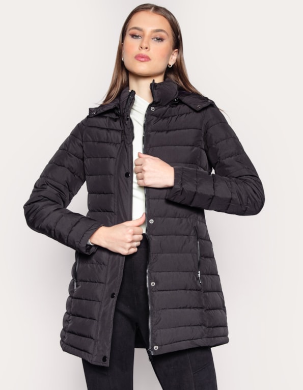Casaco puffer Preto