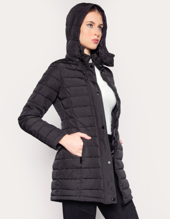 Casaco puffer Preto