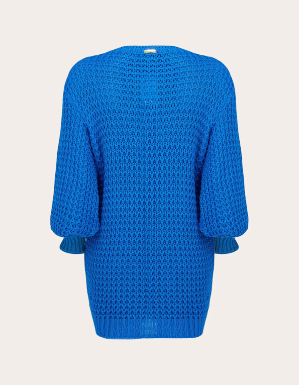 Casaco tricot oversized Azul