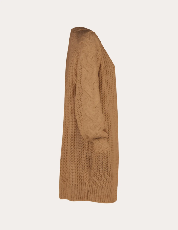Casaco tricot oversized Bege