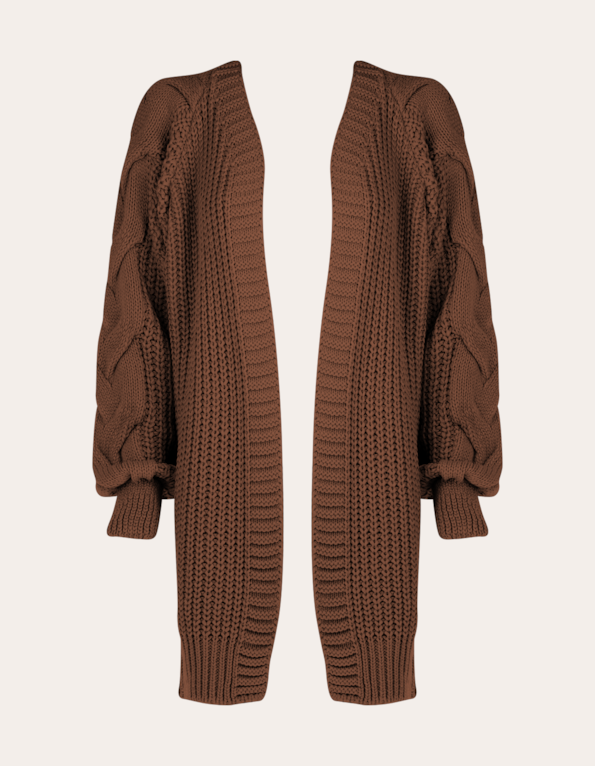 Casaco tricot oversized Chocolate