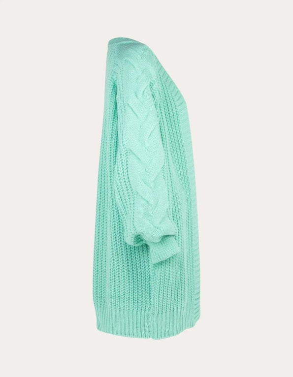 Casaco tricot oversized Mint