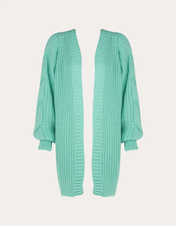 Casaco tricot oversized Mint