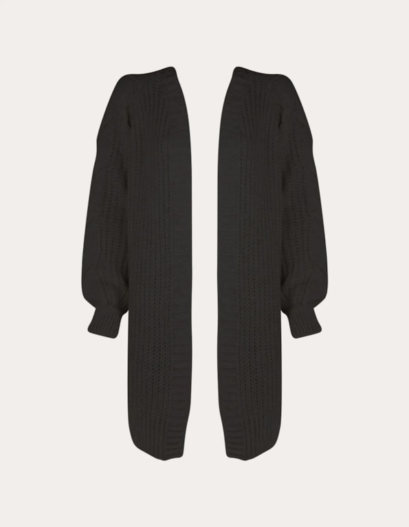 Casaco tricot oversized Preto