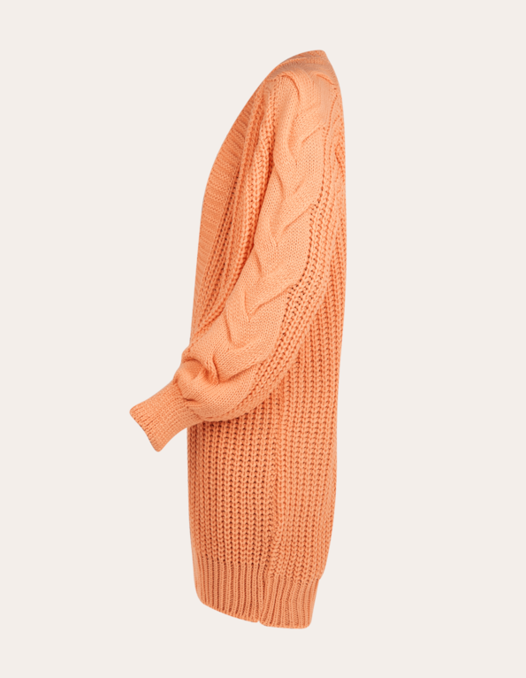 Casaco tricot oversized Salmon