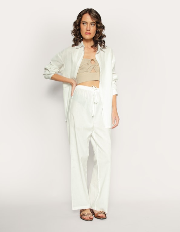 Conj camisa+calça pantalona  Branco