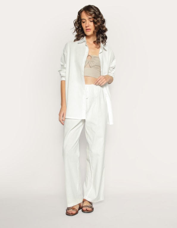 Conj camisa+calça pantalona  Branco