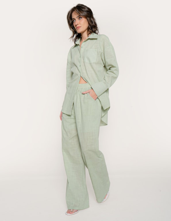 Conj camisa+calça soft clean Verde claro