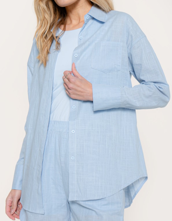 Conj camisa+ short soft clean Azul