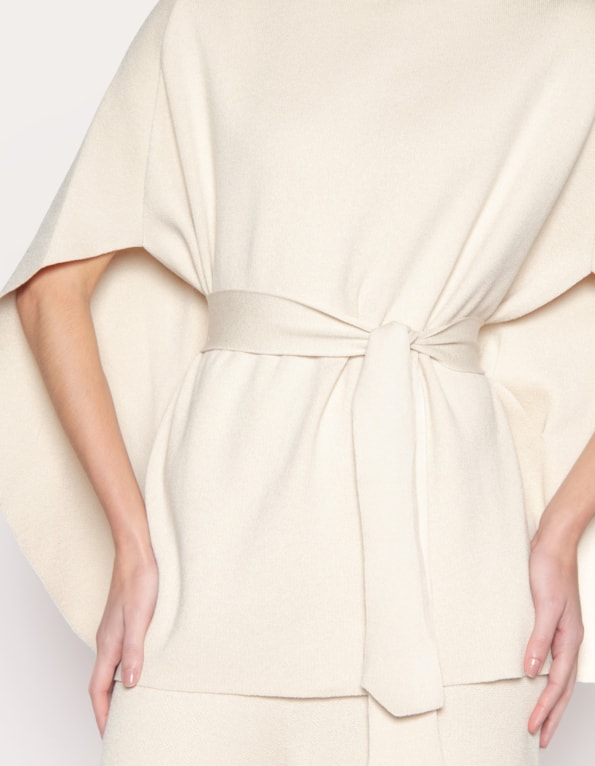 Conj casaco capa+calca pantalona tricot