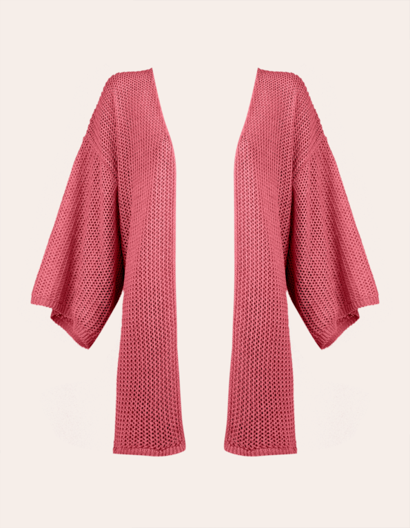 Kimono tricot  Sunset coral
