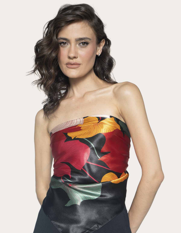 Lenço quadrado acetinado