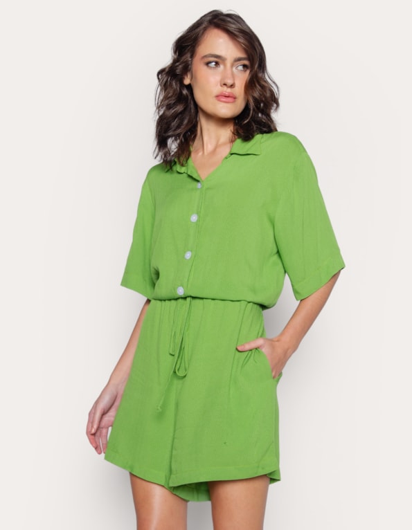 Macaquinho botões Verde