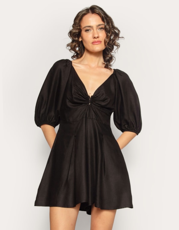 Macaquinho detalhe golden Preto