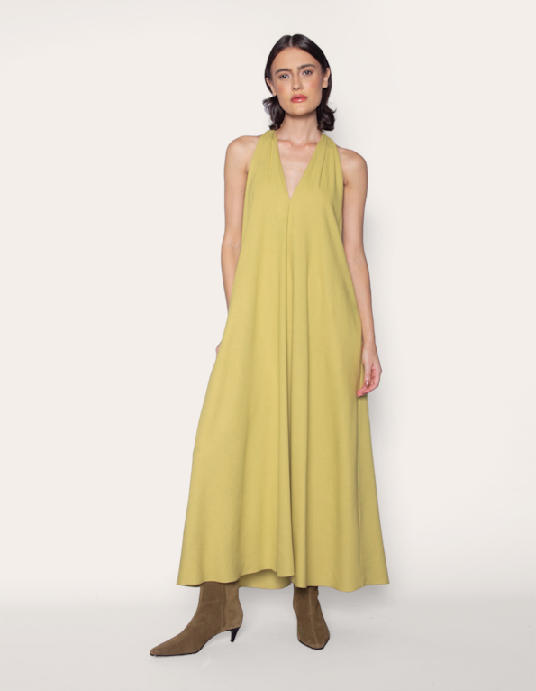 Maxi dress linho blend butter