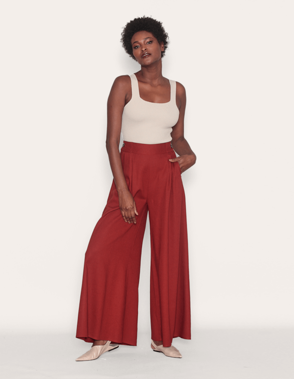 Maxi pantalona linho