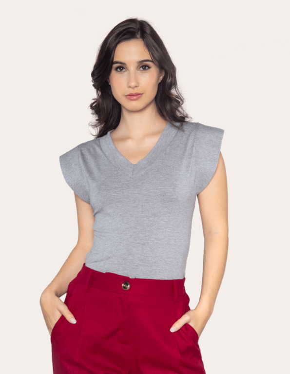 Muscle tee lisa Mescla claro