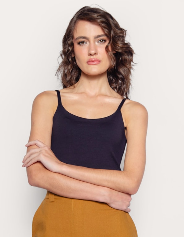 Regata alça fina  Preto