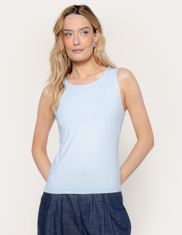 Regata basica slim Azul claro