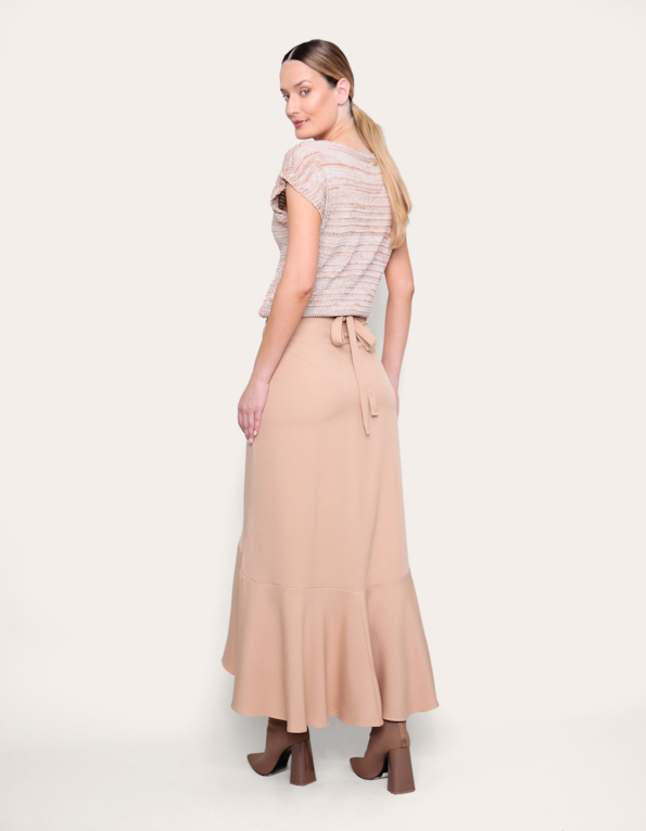 saia longa envelope bege areia