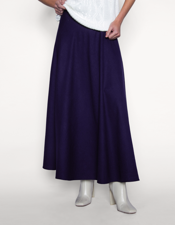 Saia longa transpassada linho