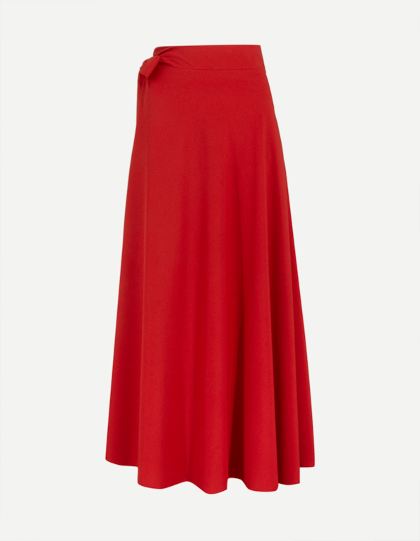 Saia longa transpassada Vermelho