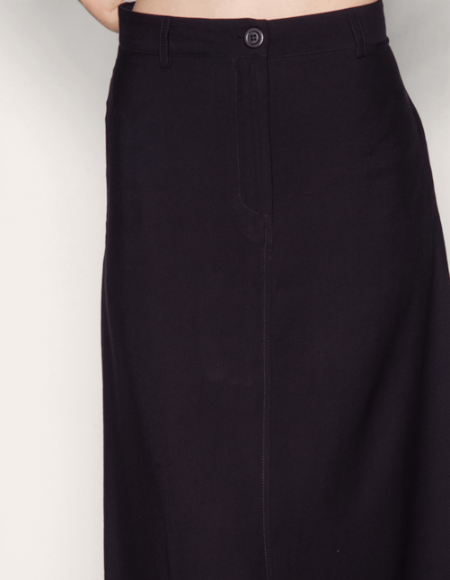 Saia midi alfaiataria Preto