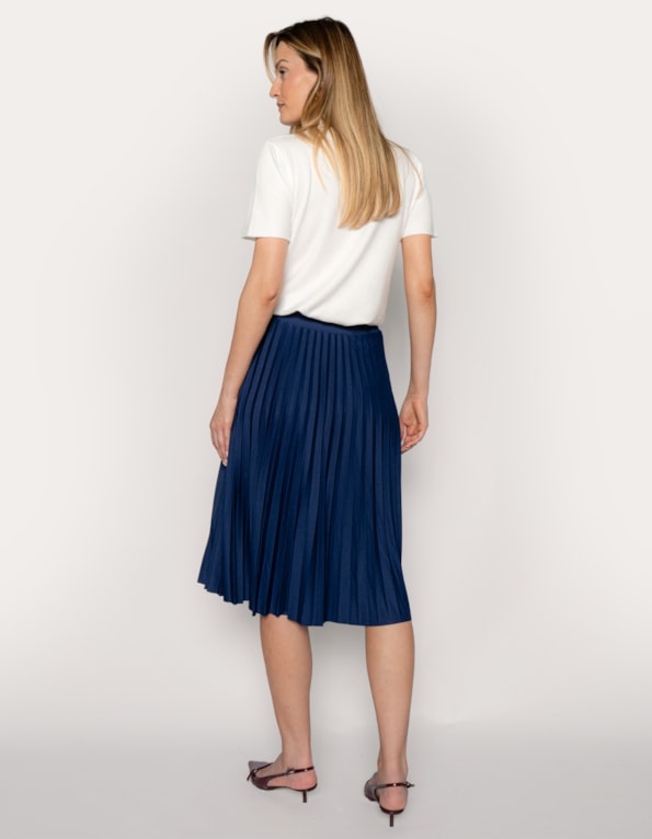 Saia midi plissada