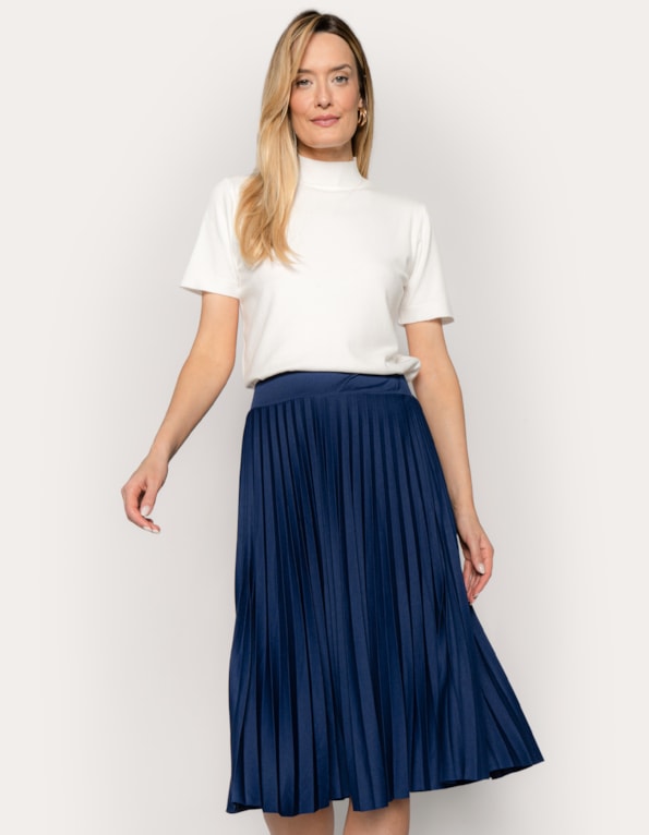 Saia midi plissada