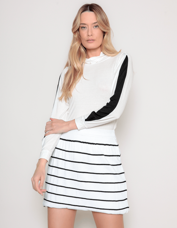 Saia tricot balone listrada