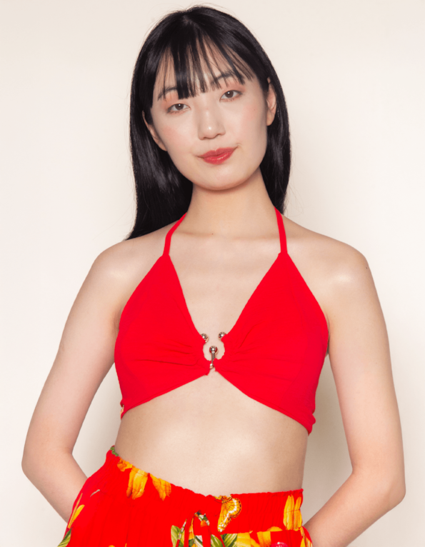 Top cropped meia argola