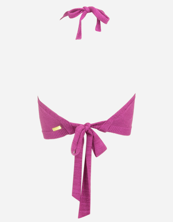 Top frente única tricot lurex Orquidea