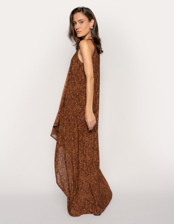 Vestido barra assimetrica