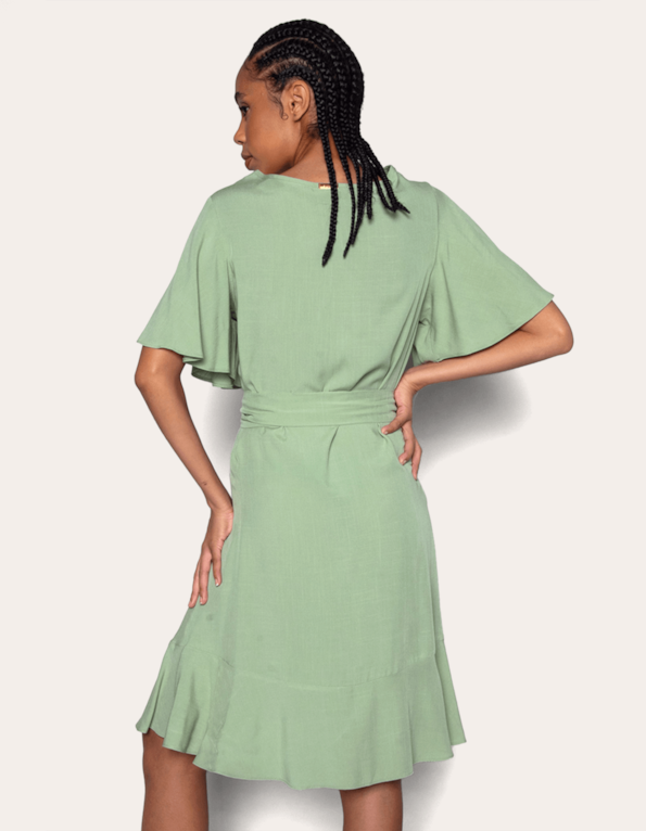 Vestido curto envelope Oliva