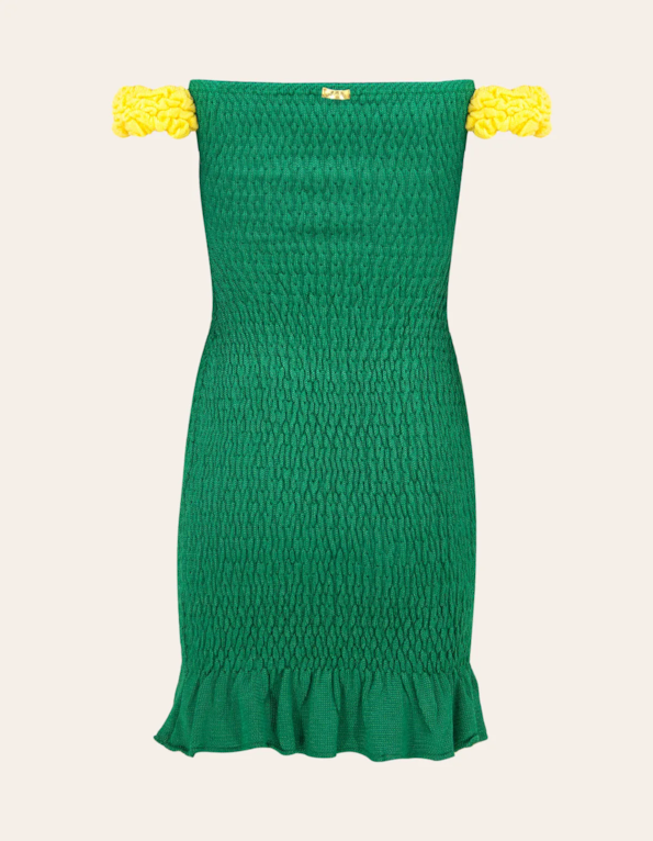 Vestido curto lastex brasão