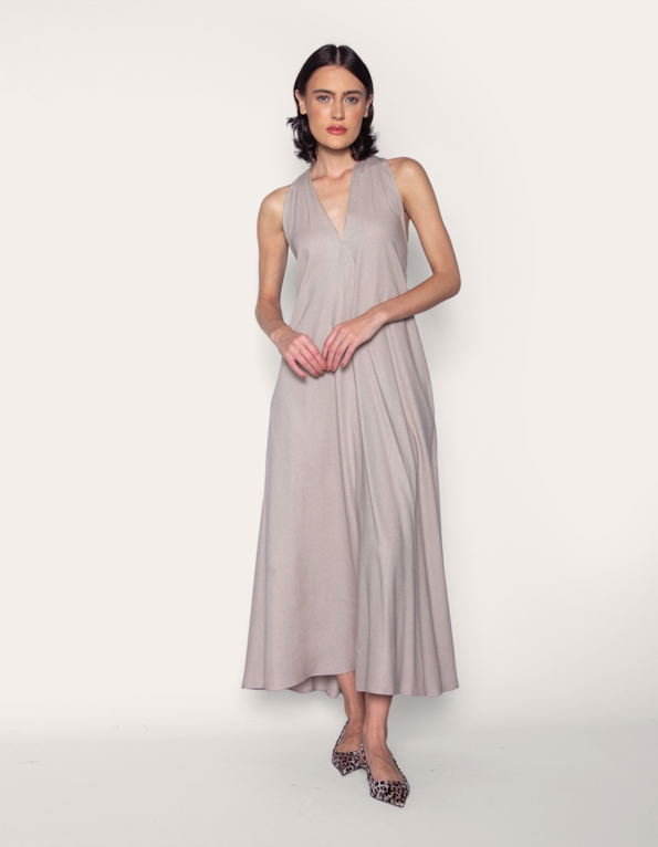 Vestido longo amplo Mocha