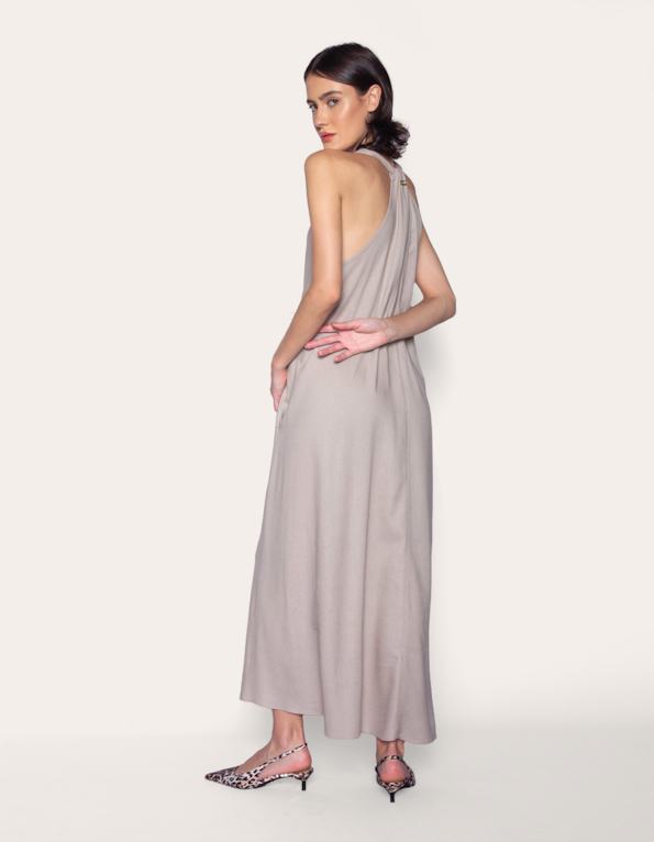 Vestido longo amplo Mocha