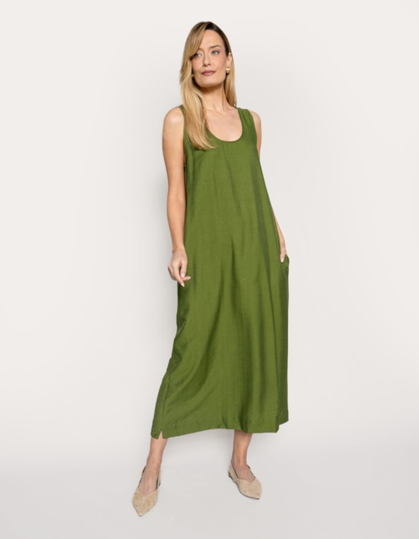 Vestido longo casual confort