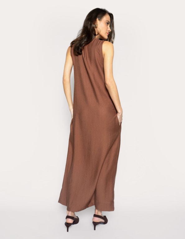 Vestido longo casual confort