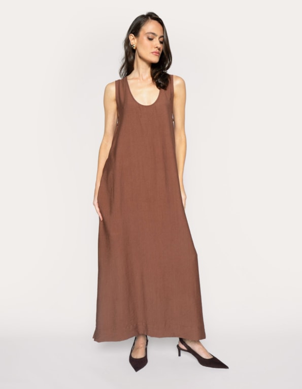 Vestido longo casual confort