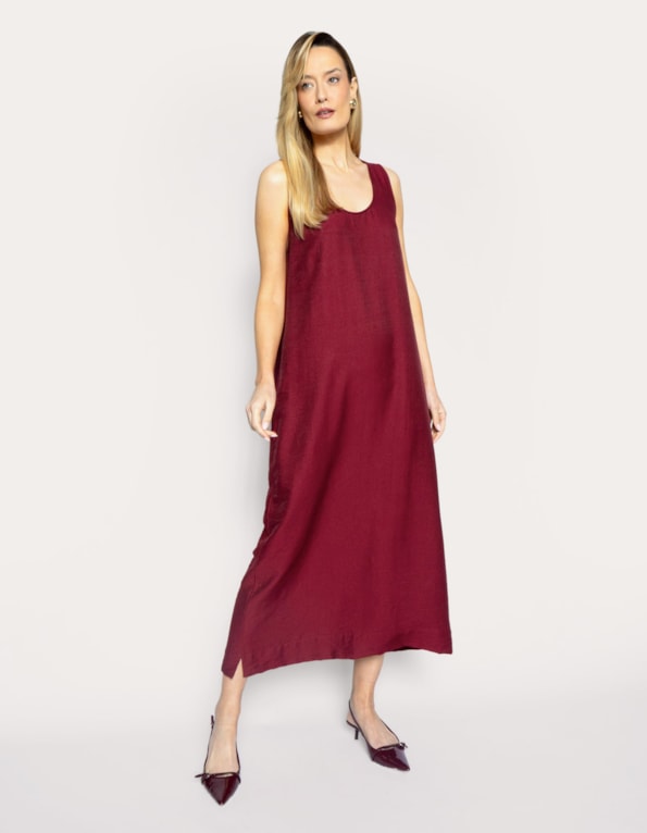 Vestido longo casual confort